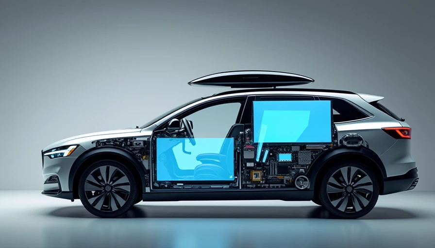 modern vehicle showing increased screens sensors and compute complexity