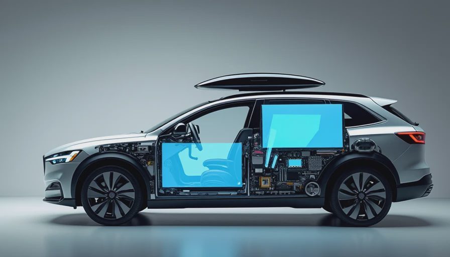 modern vehicle showing increased screens sensors and compute complexity